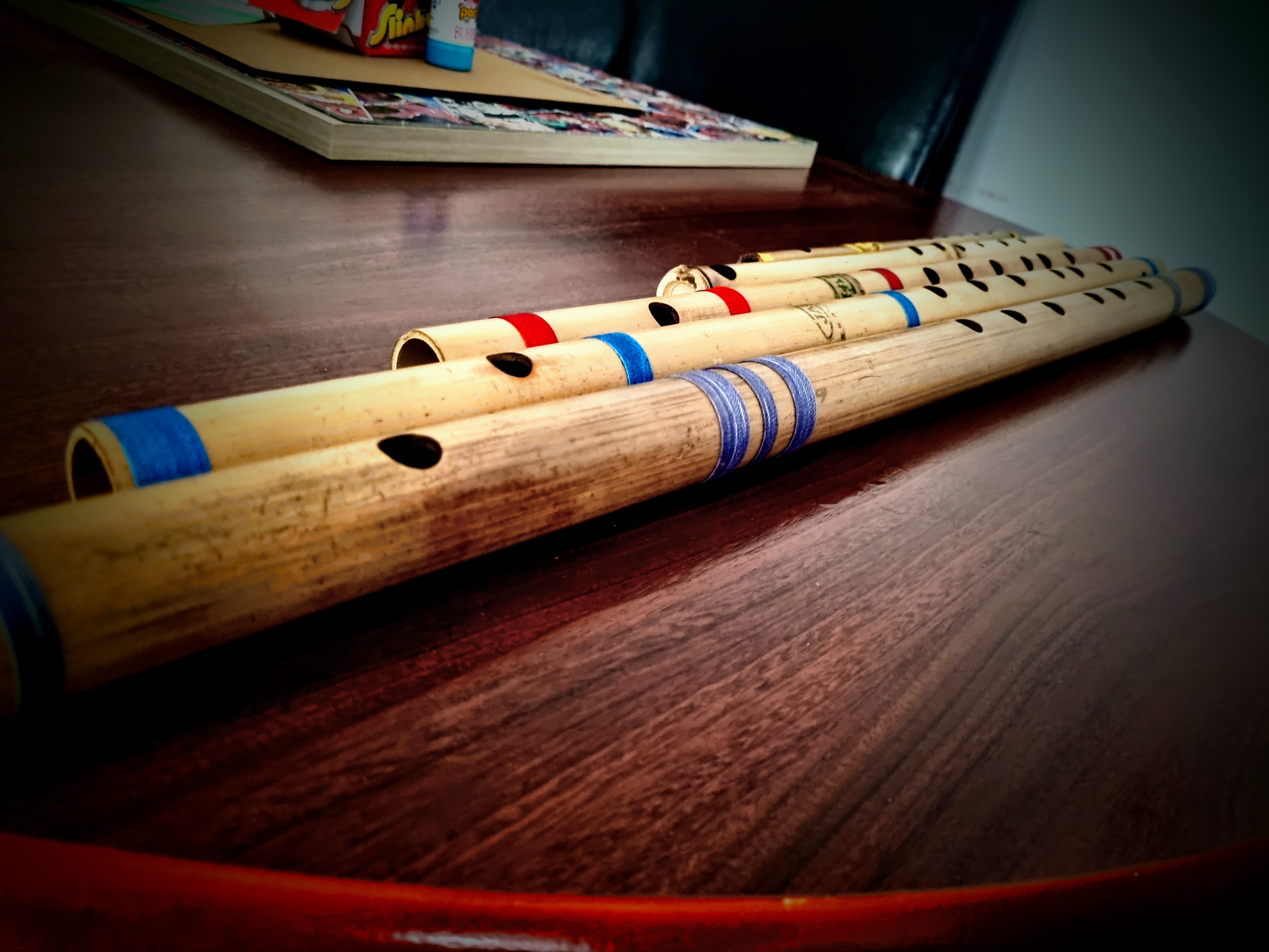 bamboo flutes - also known as bansurii in my culture