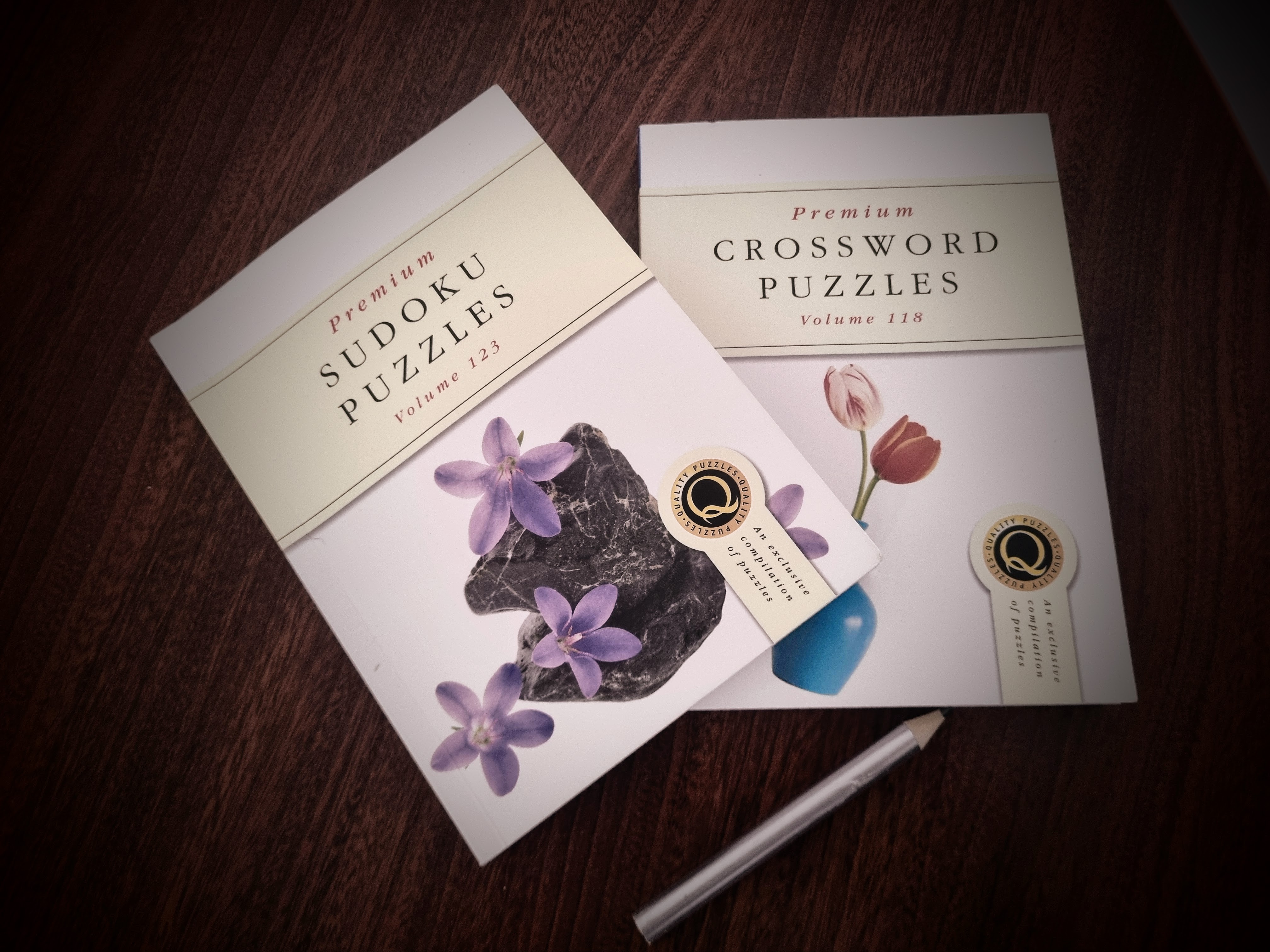 the mini sudoku and crossword books i now use (in theory) instead of doomscrolling